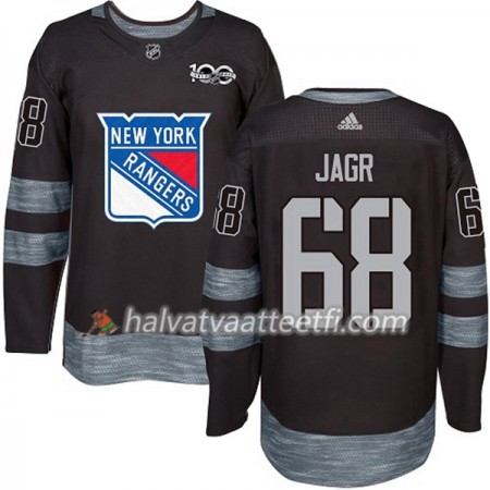 Miesten NHL New York Rangers Pelipaita Jaromir Jagr 68 1917-2017 100th Anniversary Adidas Musta Authentic